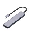 6-in-1 Type-C to HDMI + PD + Type-C + USB3.0 + USB2.0 x 2 Docking Station HUB Adapter