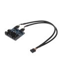 9 Pin USB 2.0 Desktop Computer 1 to 4 Pin Extension Cable Breakout Connector