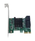 PCI Express 4 Port PCI-E X1/X4/X8/X16 Converter PCIE to SATA Expansion Adapter