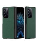 For OPPO Find N Folding Leather + PC All-Inclusive Phone Case(Green Litchi Pattern)
