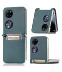 For Huawei P50 Pocket Litchi Pattern Card Folding Phone Case(Green)