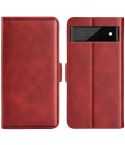 For Google Pixel 7 Dual-side Magnetic Buckle Leather Phone Case(Red)