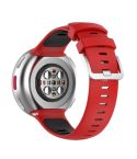 Two-color Silicone Watch Band for POLAR Vantage V2 with Original Raw Ears(Red+Black)