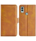 For Kyocera Android One S9 Dual-side Magnetic Buckle Leather Phone Case(Yellow)