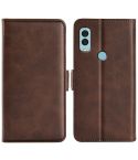 For Kyocera Android One S9 Dual-side Magnetic Buckle Leather Phone Case(Brown)