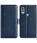 For Kyocera Android One S9 Dual-side Magnetic Buckle Leather Phone Case(Dark Blue)