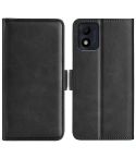 For Alcatel 1B 2022 Dual-side Magnetic Buckle Horizontal Flip Leather Phone Case(Black)