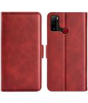 For Ulefone note 10 Dual-side Magnetic Buckle Leather Phone Case(Red)