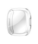 For Fitbit Versa 4 Shockproof TPU Protective Watch Case(Transparent)