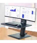 NORTH BAYOU NB S100 Computer Stand 22-27 inch Dual Monitor Mount with Keyboard Plate