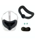 JD-391215 Suitable for Oculus Quest2 Generation VR Eye Mask Silicone Cover + Lens Cover Set(Gun gray)
