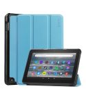 For Amazon Fire 7 12th 2022 ENKAY Smart Leather Tablet Case(Light Blue)