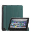 For Amazon Fire 7 12th 2022 ENKAY Smart Leather Tablet Case(Dark Green)