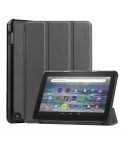 For Amazon Fire 7 12th 2022 ENKAY Smart Leather Tablet Case(Grey)