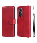 For Honor 50 SE / Huawei Nova 9 SE JUNSUNMAY Calf Texture Leather Phone Case(Red)