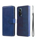 For Honor 50 SE / Huawei Nova 9 SE JUNSUNMAY Calf Texture Leather Phone Case(Blue)