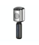 KM600 Wireless Microphone TWS Handheld Noise Reduction Smart Bluetooth-compatible Condenser Mic Music Player for Singing(Sliver)