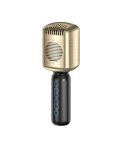 KM600 Wireless Microphone TWS Handheld Noise Reduction Smart Bluetooth-compatible Condenser Mic Music Player for Singing(Gold)