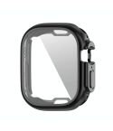 ENKAY Electroplated Soft TPU Case with Screen Film For Apple Watch Ultra / Ultra 2 49mm(Black)