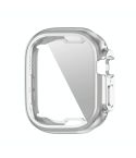 ENKAY Electroplated Soft TPU Case with Screen Film For Apple Watch Ultra / Ultra 2 49mm(Silver)