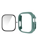 For Apple Watch Ultra / Ultra 2 49mm ENKAY 2 in 1 PC Case + Full Coverage 9H Tempered Glass Film(Deep Green)