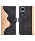 For vivo Y02s Stitching Horizontal Flip Leather Phone Case(Black)