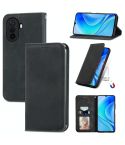 For Huawei Enjoy 50 Retro Skin Feel Magnetic Leather Phone Case(Black)