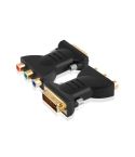 Gold Plated  DVI-I 24+5 Male to 3 RCA Gold-plated Video Audio AV Component Converter
