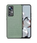 For Xiaomi 12T Carbon Fiber Texture Leather Back Cover Phone Case(Green)