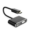 JUNSUNMAY 1080P HDMI to HDMI + VGA Converter Screen Splitter Adapter