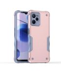 For Realme C35 Non-slip Shockproof Armor Phone Case(Rose Gold)
