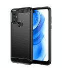 For Motorola Moto G Power 2020 Brushed Texture Carbon Fiber TPU Phone Case(Black)