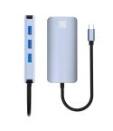 JUNSUNMAY 6 in 1 Type-C to 4K HDMI + 1000M RJ45 Ethernet Hub Docking Station Adapter