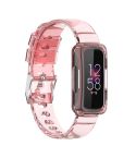 For Fitbit Inspire 3 TPU Integrated Watch Band(Transparent Pink)