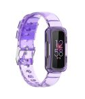 For Fitbit Inspire 3 TPU Integrated Watch Band(Transparent Purple)