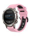 For Amazfit Falcon 22mm Two-Color Sports Silicone Watch Band(Pink+Black)