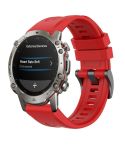 For Amazfit Falcon 22mm Quick-Release Solid Color Silicone Watch Band(Red)