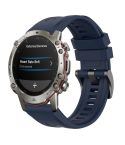 For Amazfit Falcon 22mm Quick-Release Solid Color Silicone Watch Band(Midnight Blue)
