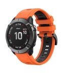 For Amazfit Falcon 22mm Two-Color Silicone Quick-Release Metal Buckle Watch Band(Orange+Black)