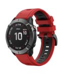 For Amazfit Falcon 22mm Two-Color Silicone Quick-Release Metal Buckle Watch Band(Red+Black)