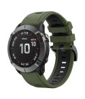 For Amazfit Falcon 22mm Two-Color Silicone Quick-Release Metal Buckle Watch Band(Armygreen+Black)