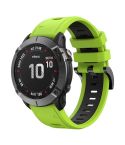For Amazfit Falcon 22mm Two-Color Silicone Quick-Release Metal Buckle Watch Band(Lime Green + Black)