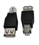 JUNSUNMAY USB Femal to Male RJ11 6P2C Adapter Converter