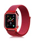 Simple Fashion Nylon Watch Band with Frame for Apple Watch Series 5 & 4 40mm(Red)