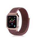 Simple Fashion Nylon Watch Band with Frame for Apple Watch Series 5 & 4 40mm(Brown)