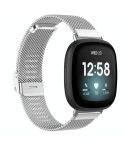 For Fitbit Versa 4 / Versa 3 / Sense 2 / Sense Integrated Milan Buckle Fine Mesh Metal Watch Band(Silver)