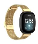 For Fitbit Versa 4 / Versa 3 / Sense 2 / Sense Integrated Milan Buckle Fine Mesh Metal Watch Band(Gold)