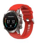 For Amazfit Falcon Dotted Steel Buckle Solid Color Silicone Watch Band(Red)