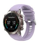 For Amazfit Falcon Dotted Steel Buckle Solid Color Silicone Watch Band(Purple)