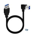 JUNSUNMAY USB 3.0 A Male to USB 3.0 B Male Adapter Cable Cord 1.6ft/0.5M for Docking Station, External Hard Drivers, Scanner, Printer and More(Up)